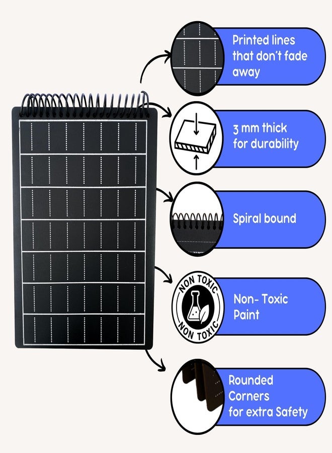 Berrybee لوحة ما قبل الكتابة 8 في 1 من بيري بي، مستوحاة من منهج مونتيسوري | تتبع الخطوط والمنحنيات والأنماط | تدريب على الكتابة اليدوية قابل لإعادة الاستخدام للأطفال من عمر 2 إلى 6 سنوات | تعليمية ومتينة - Image 3